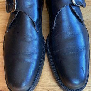 Cole Haan Black Leather Monk Strap Waterproof